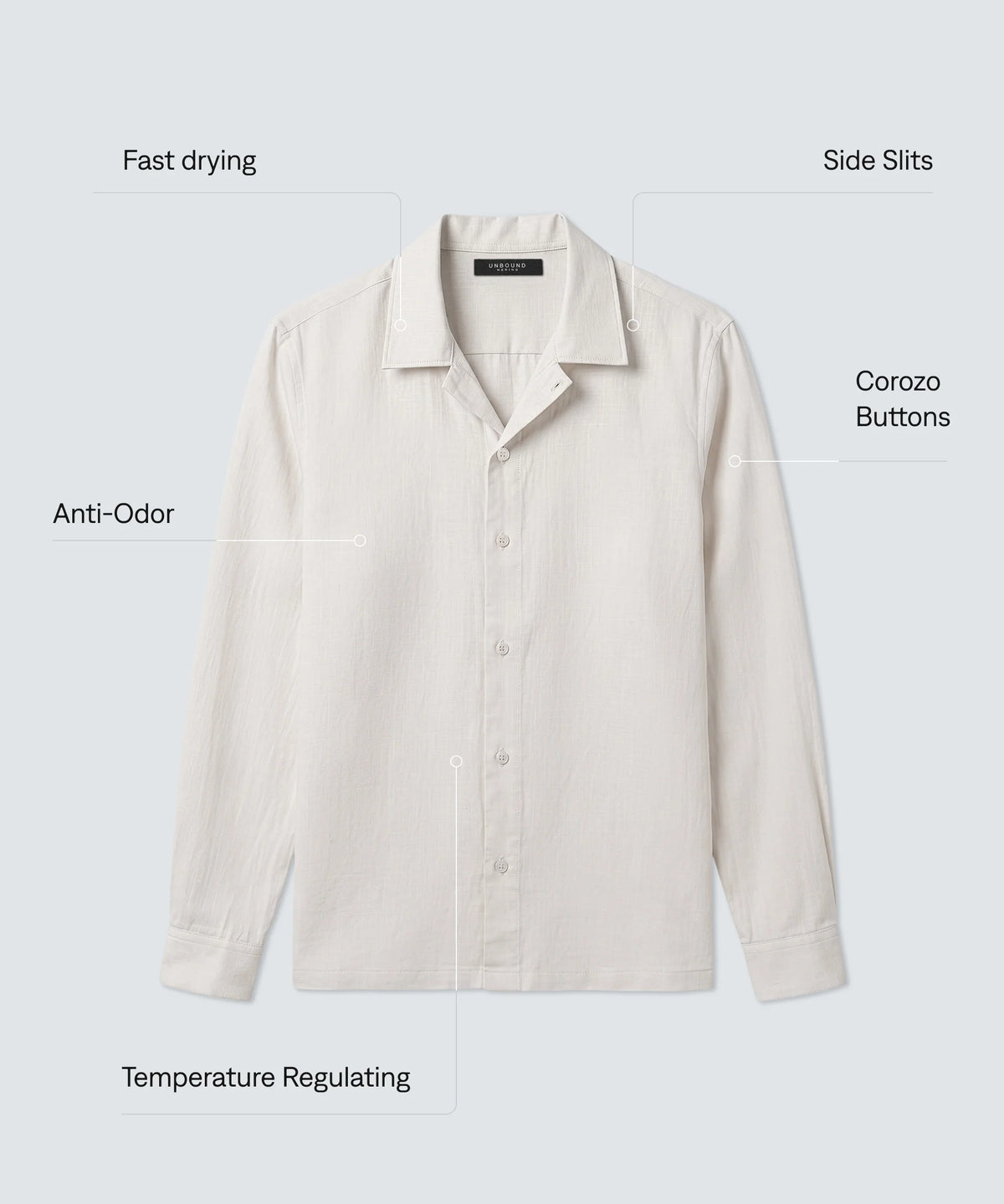 Men's Merino Linen Button-Up