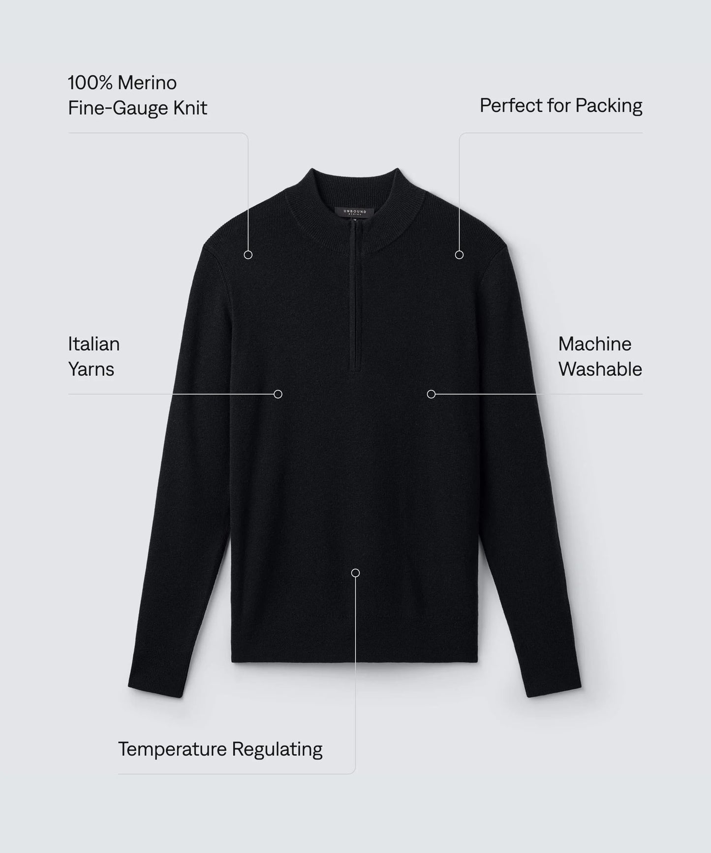Men's Merino Knit Quarter Zip