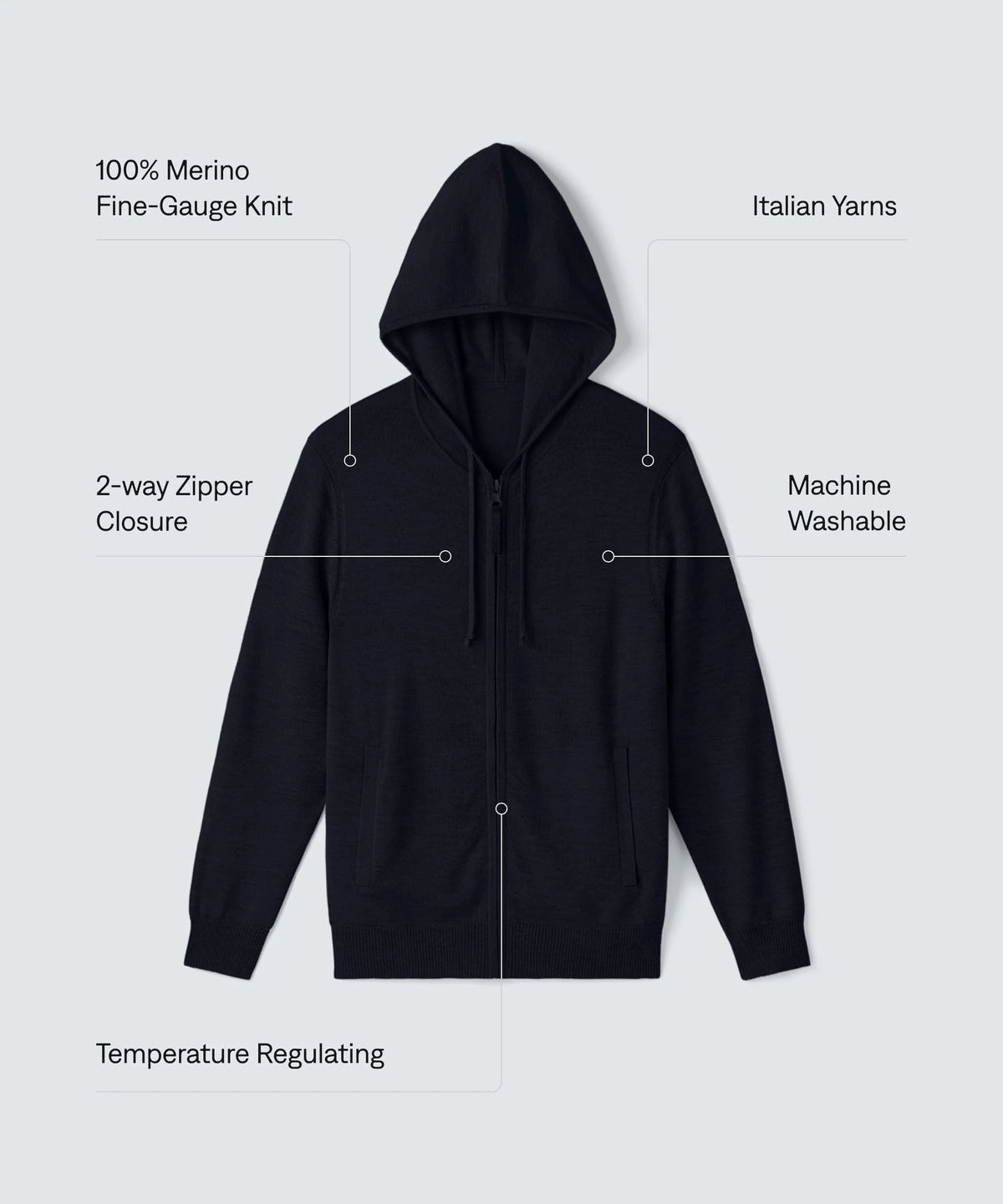 Men's Merino Knit Hoodie