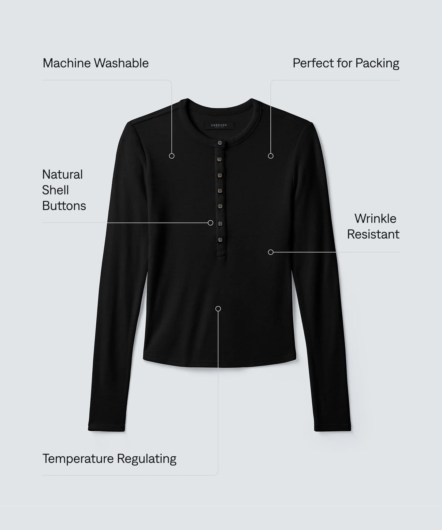 Women's Merino Rib Henley