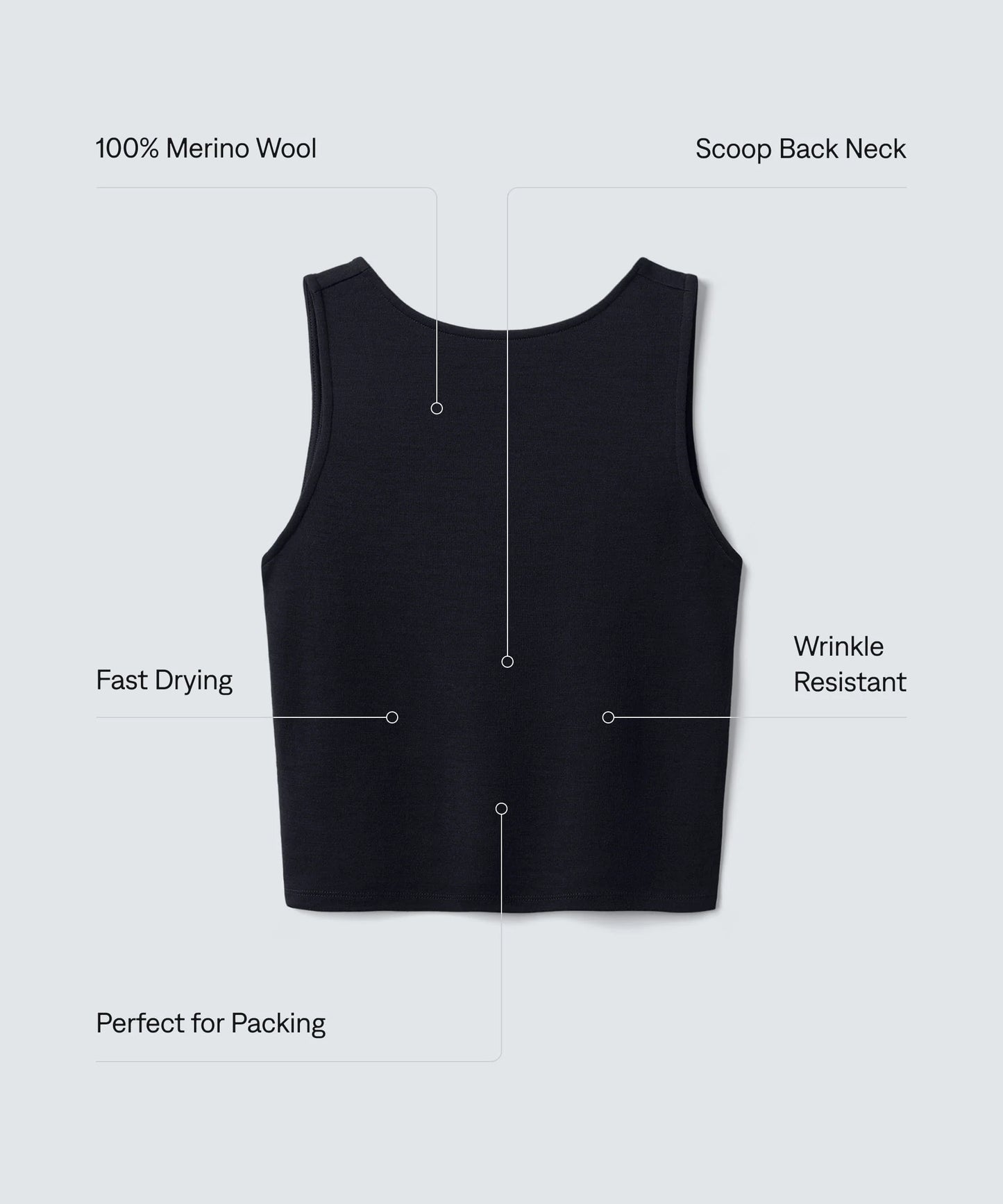 Women's Merino Cropped Tank