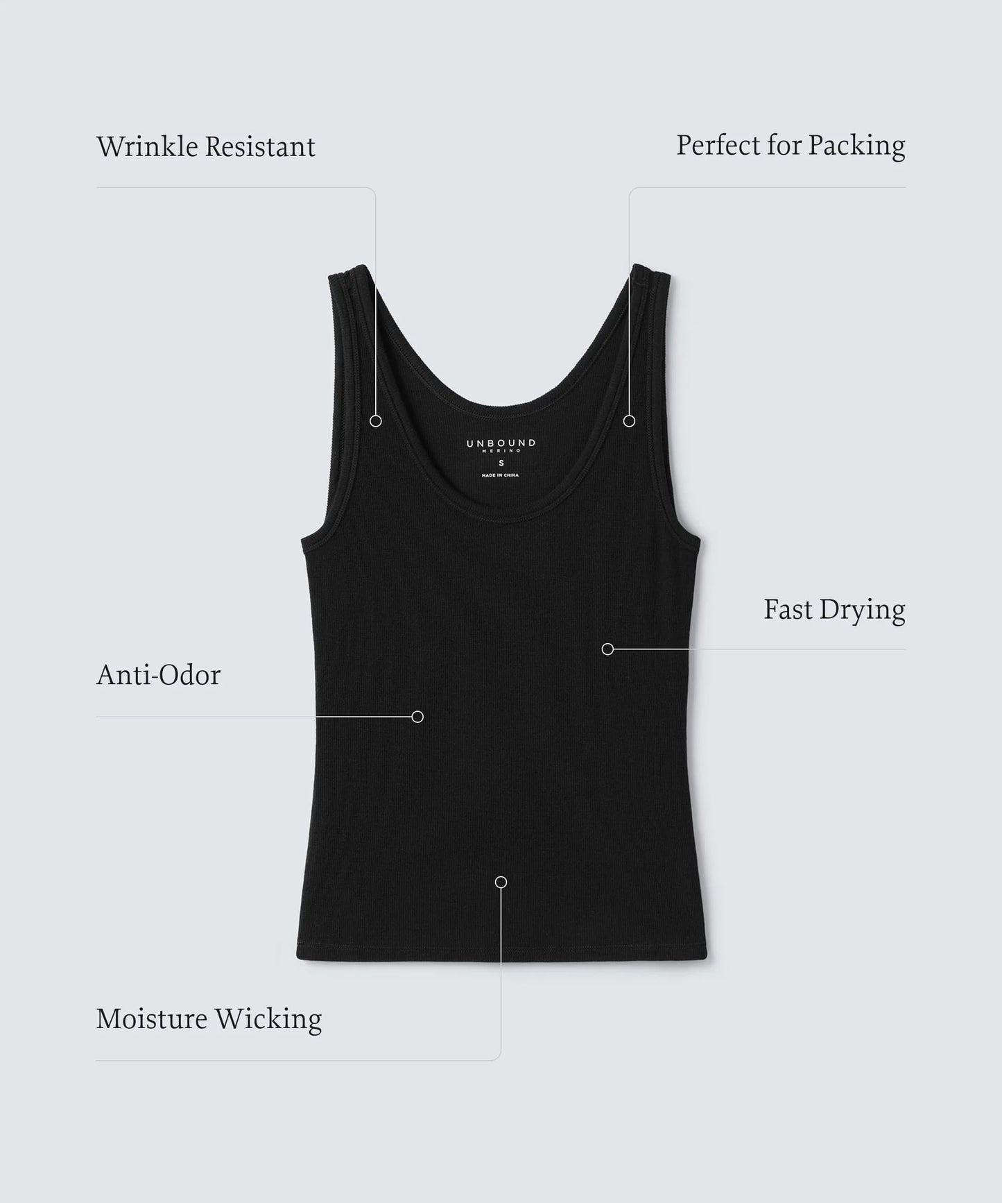 Women's Petite Merino Rib Scoop Neck Tank