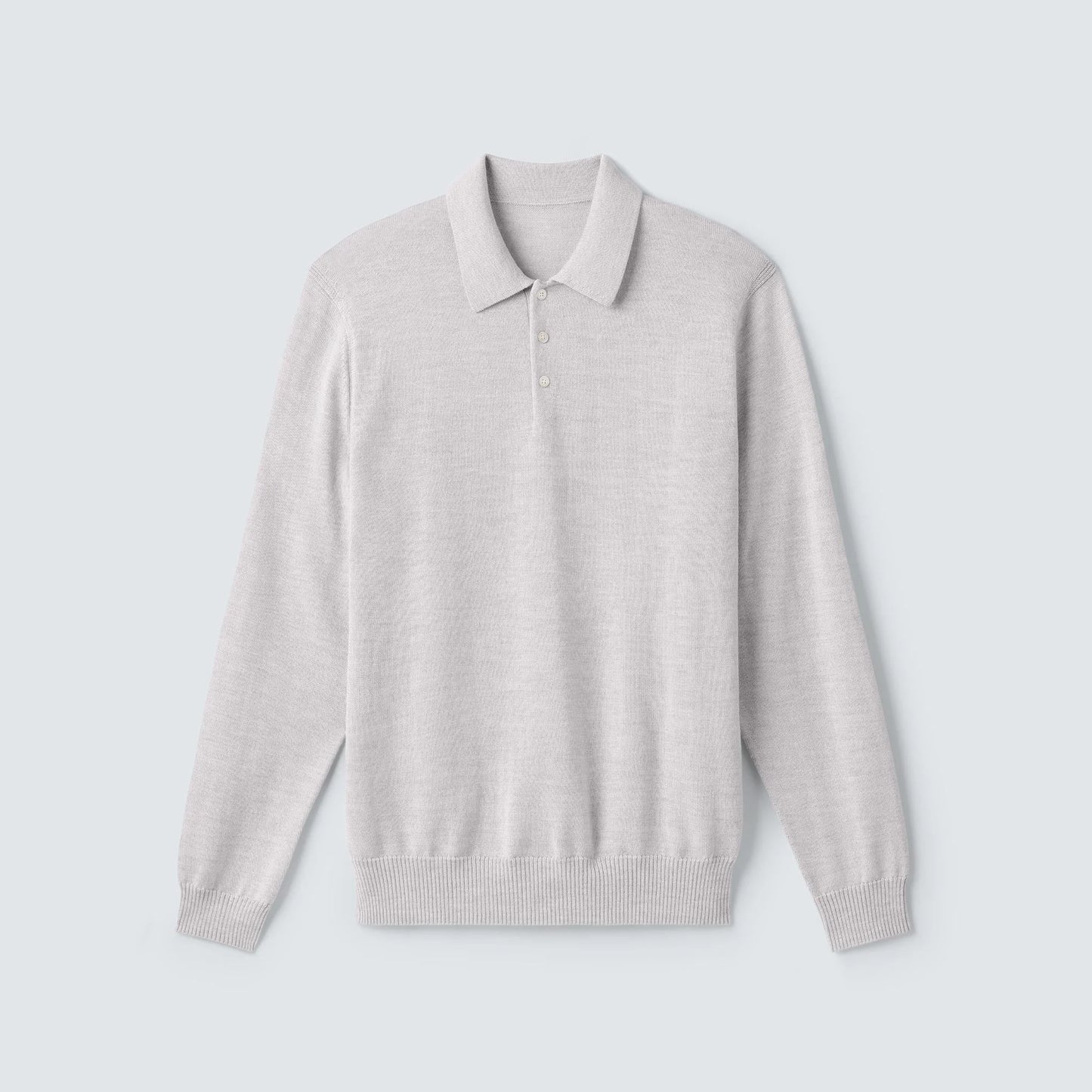 Men's Merino Knit Long Sleeve Polo