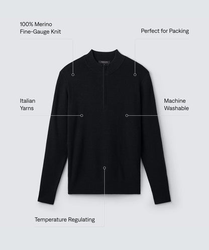 Men's Merino Knit Quarter Zip