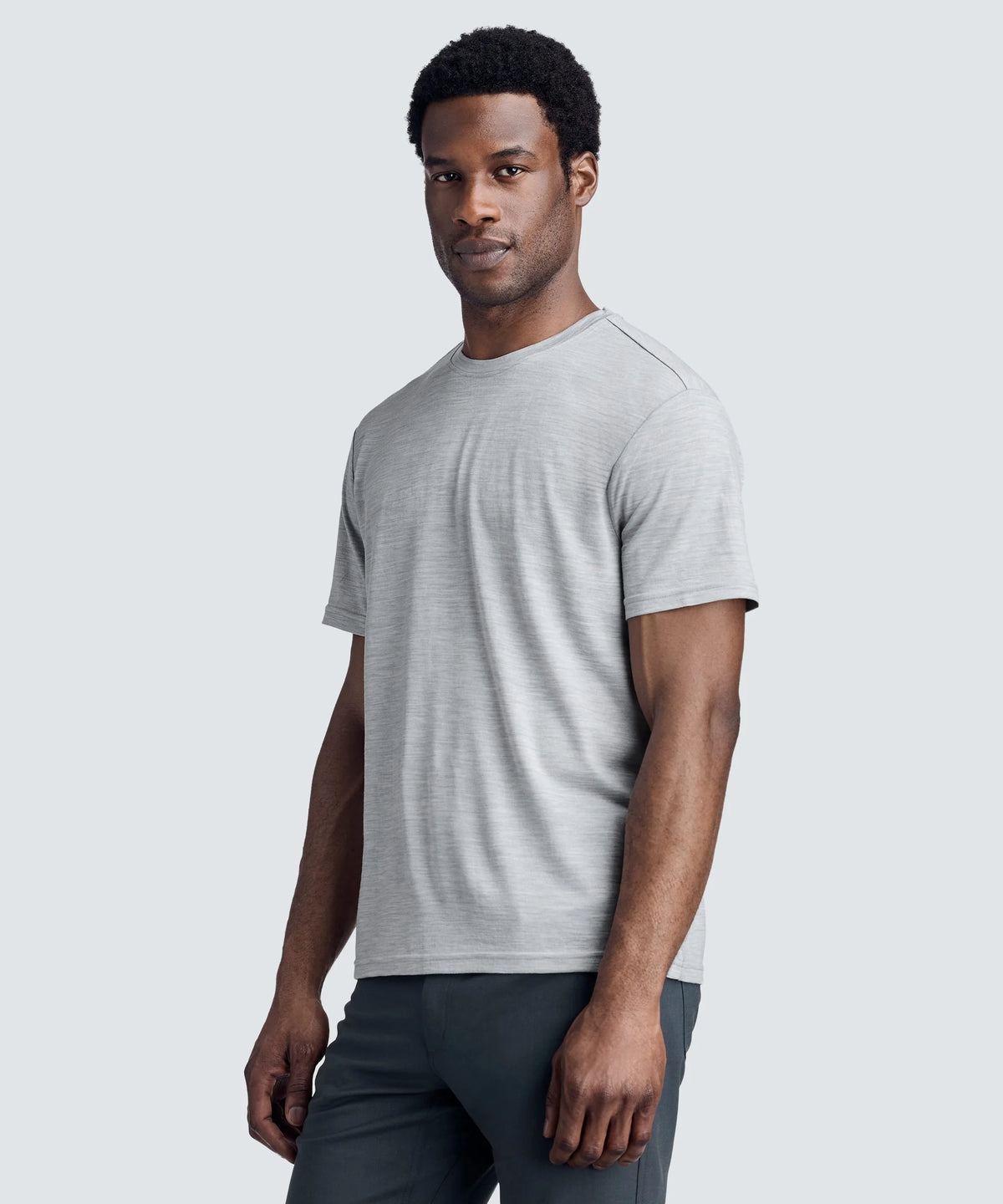 Men's Relaxed Merino Crew Neck T-Shirt