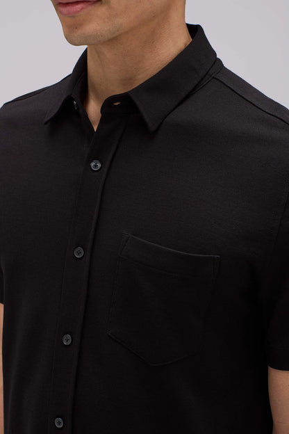 Men's Short Sleeve Merino Button-Up