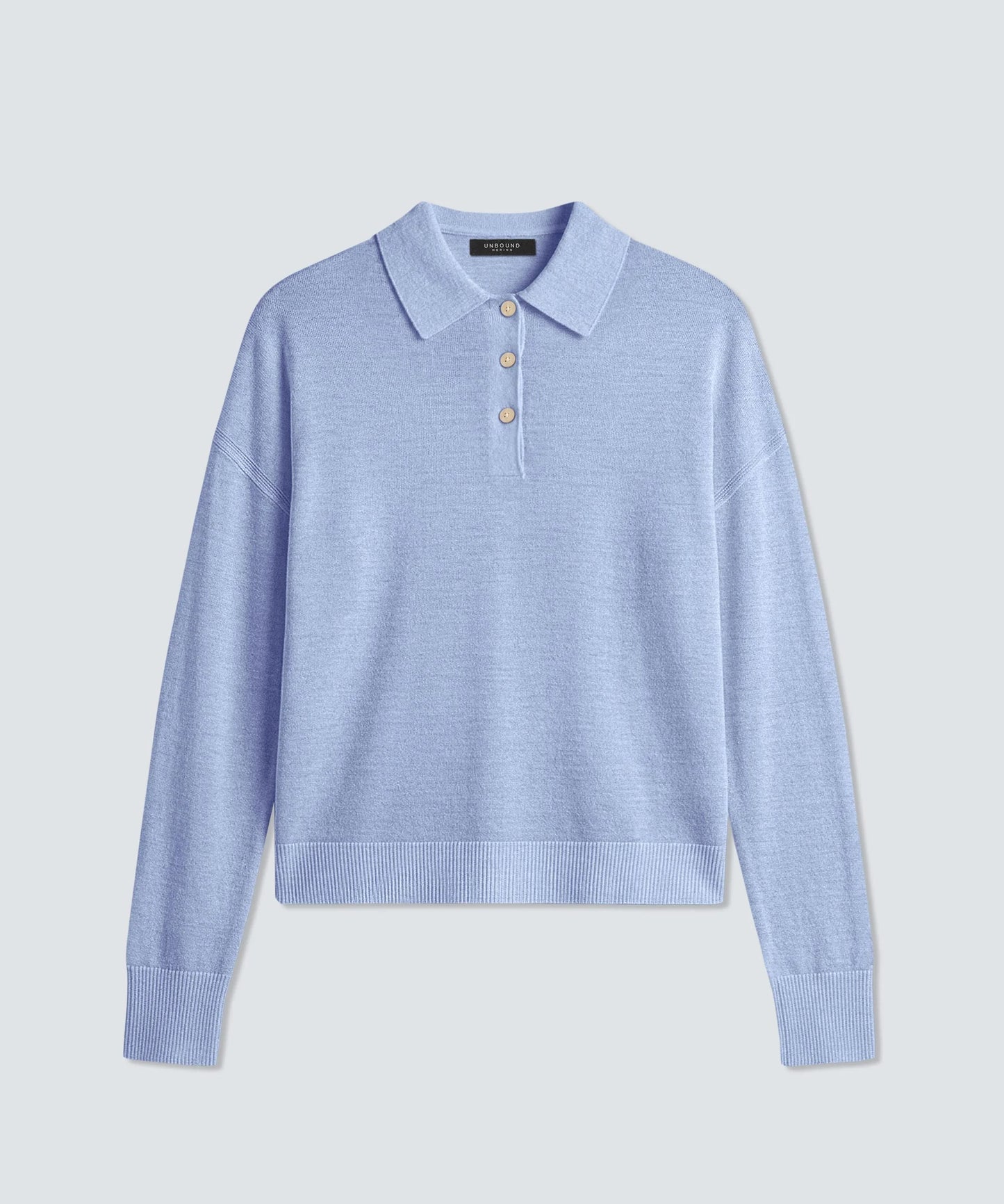 Women's Long Sleeve Fine Knit Polo