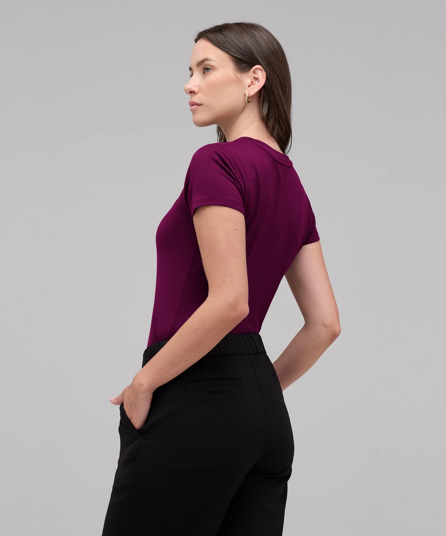 Women's Slim Merino Crew Neck T-Shirt
