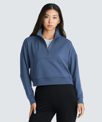 Women's Merino Cropped Quarter Zip