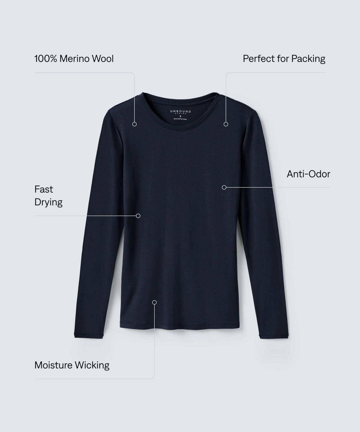 Women's Long Sleeve Merino Crew