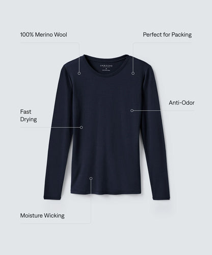 Women's Long Sleeve Merino Crew