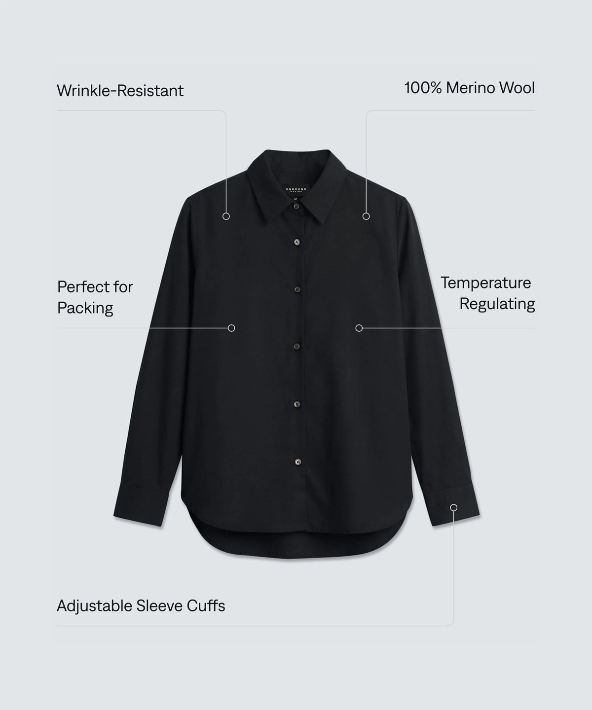 Women's Merino Poplin Button-Up