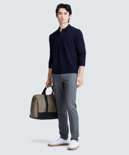 Men's Merino Knit Long Sleeve Polo
