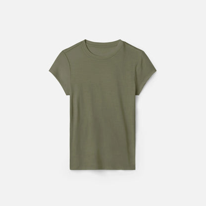 Women's Slim Merino Crew Neck T-Shirt