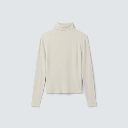 Women's Rib Turtle Neck Long Sleeve