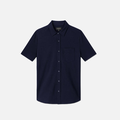 Men's Short Sleeve Merino Button-Up