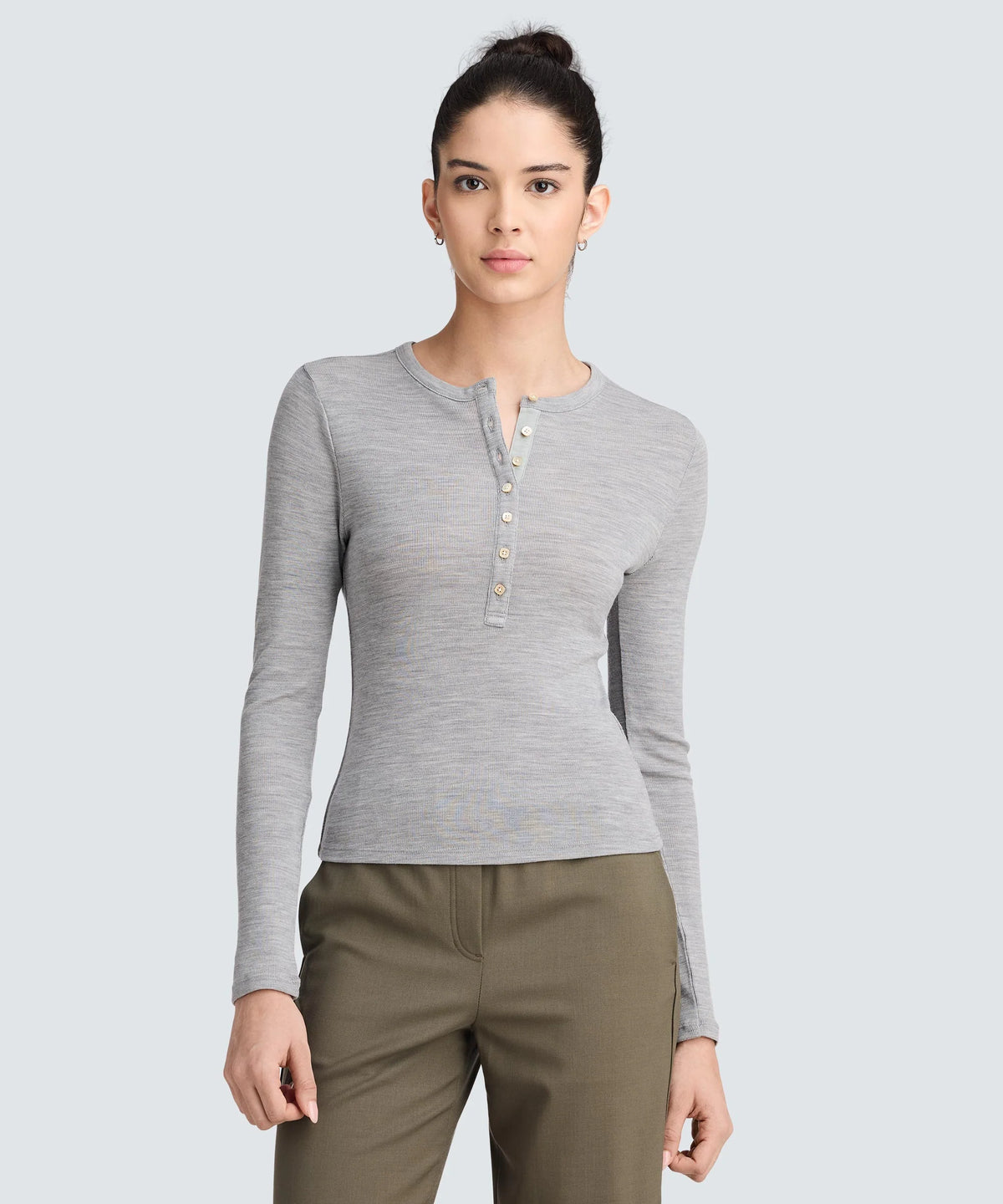 Women's Merino Rib Henley