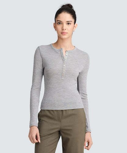 Women's Merino Rib Henley