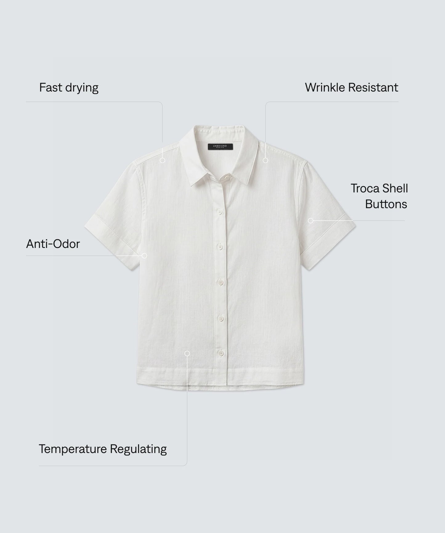 Women's Merino Linen Short Sleeve Shirt
