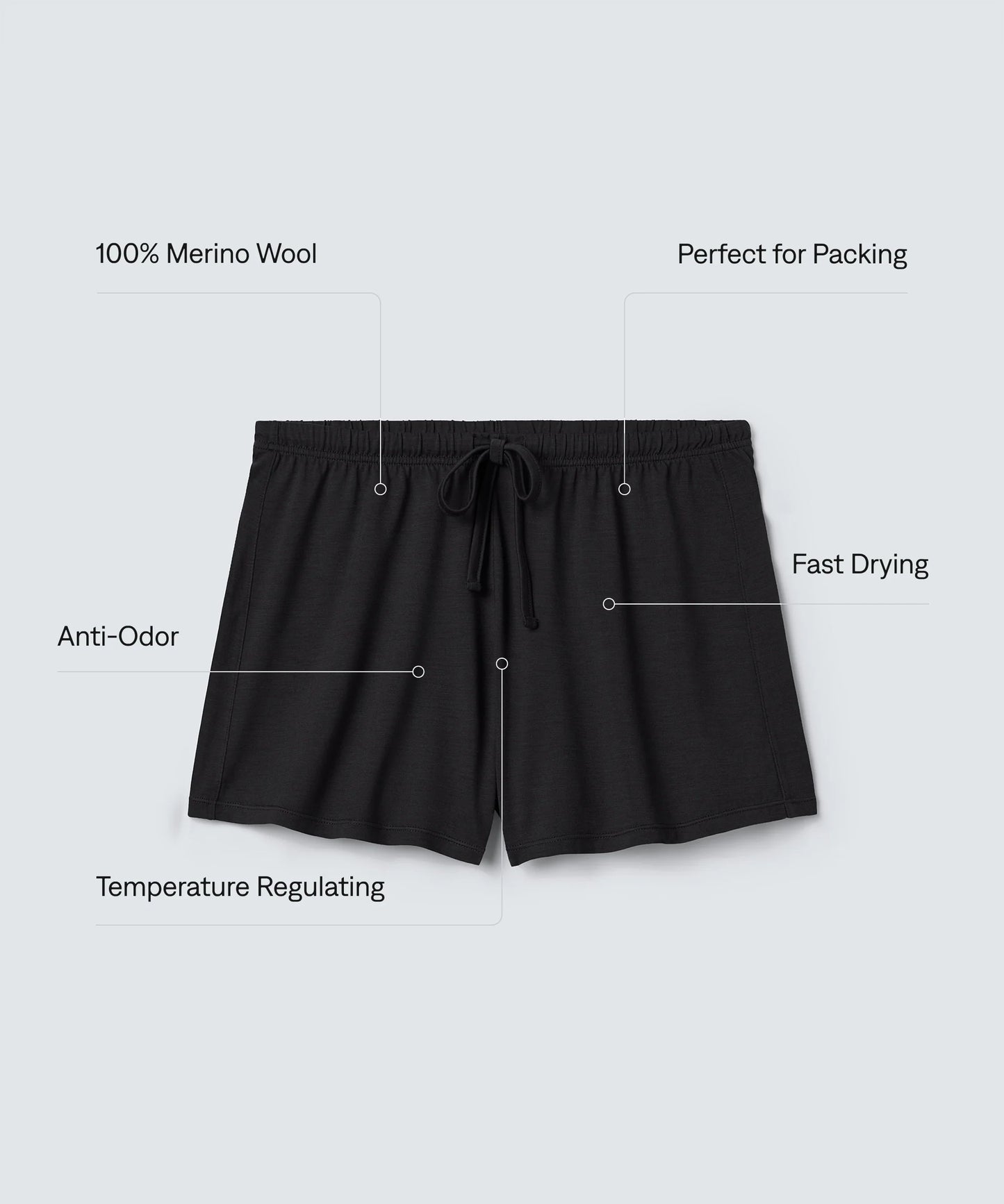 Women's Ultrafine Merino Sleep Shorts
