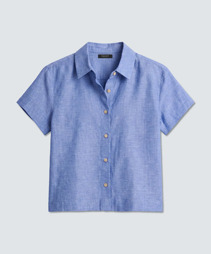 Women's Merino Linen Short Sleeve Shirt