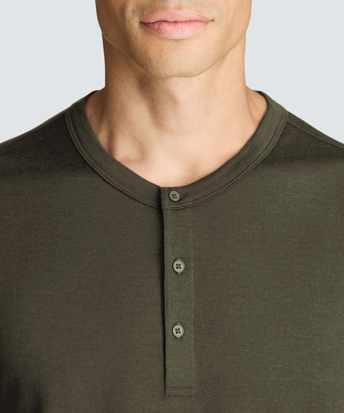 Men's Long Sleeve Merino Henley