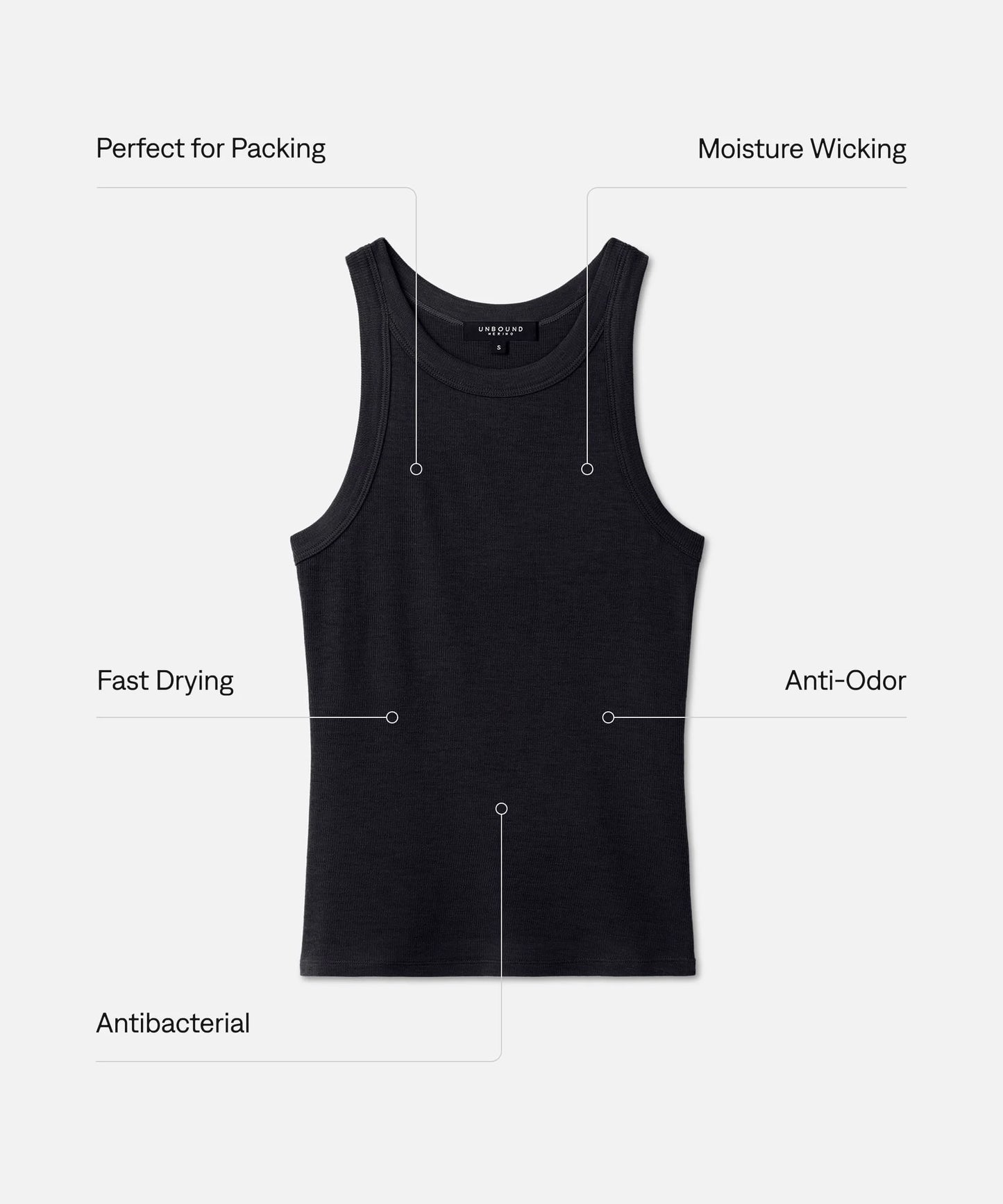 Women's Merino Rib Racer Tank
