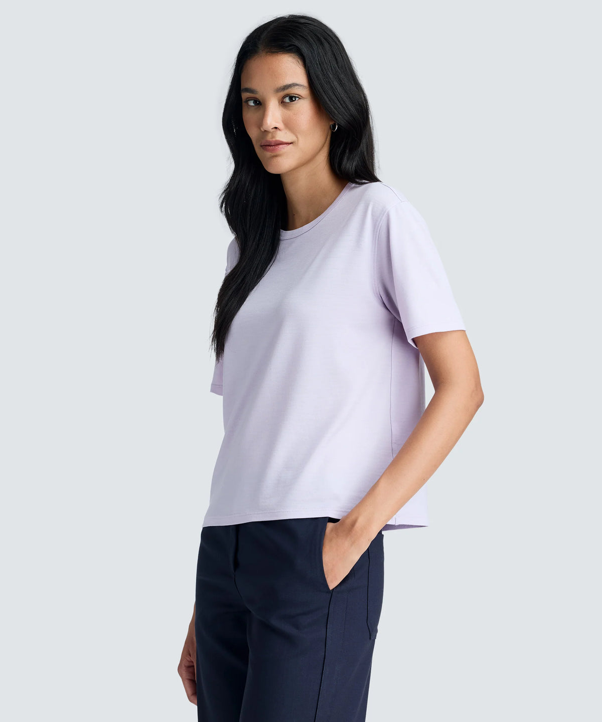 Women's Relaxed Merino Crew Neck T-Shirt