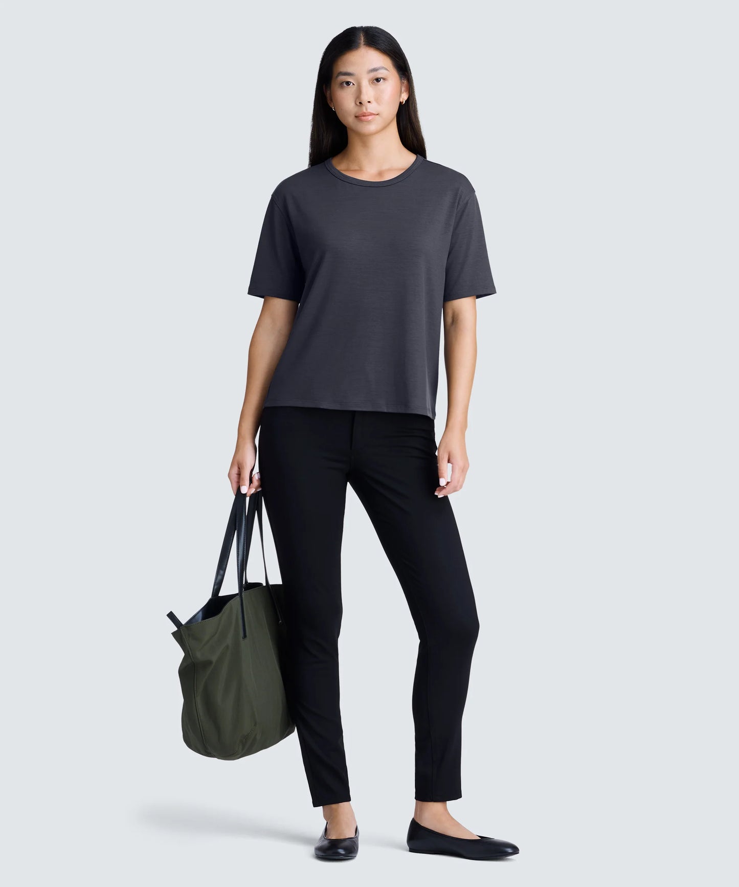Women's Relaxed Merino Crew Neck T-Shirt