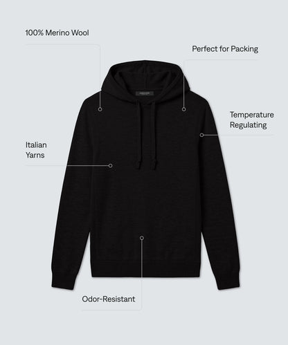 Men's Merino Knit Pullover Hoodie