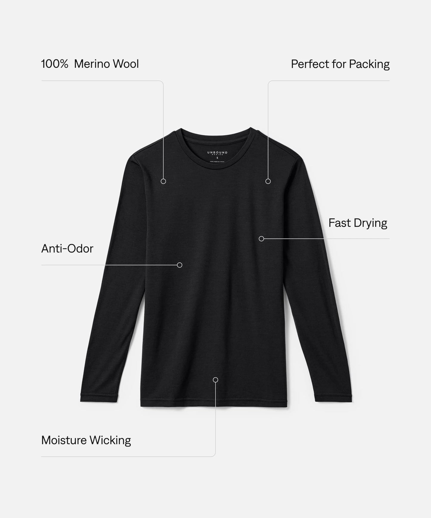 Men's Long Sleeve Merino Crew
