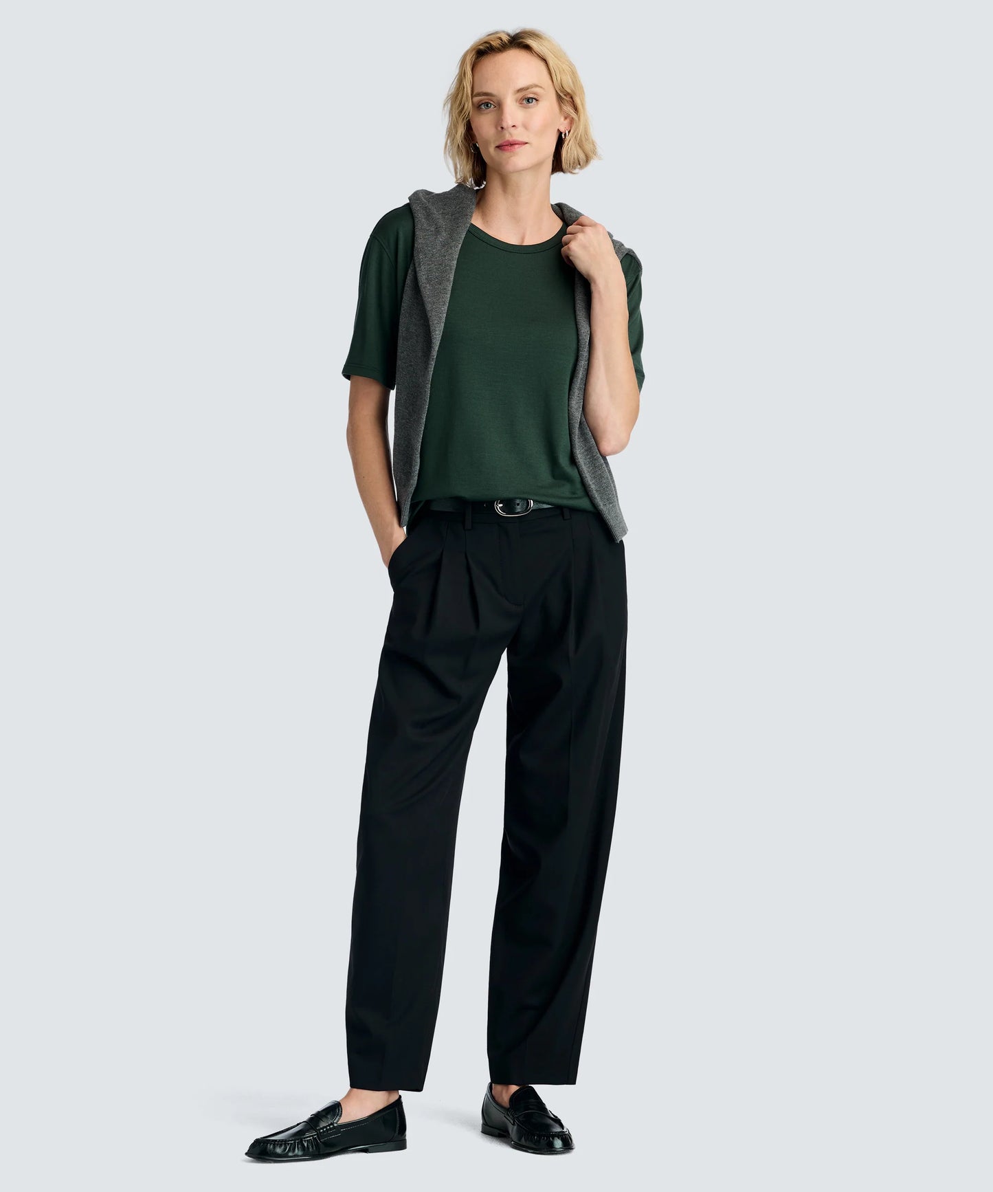 Women's Relaxed Merino Crew Neck T-Shirt