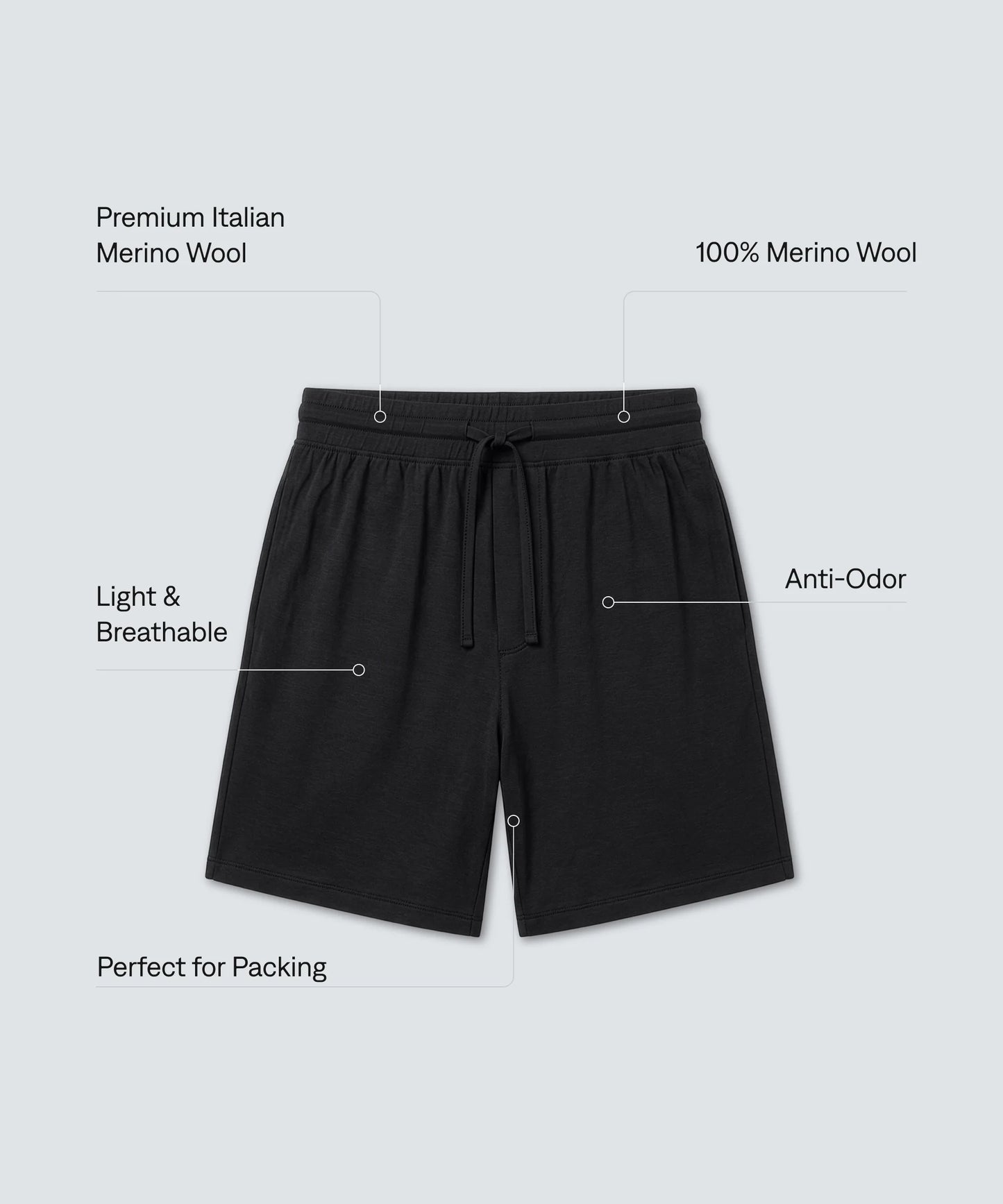 Men's Ultrafine Merino Sleep Shorts