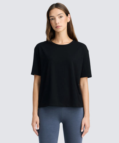 Women's Relaxed Merino Crew Neck T-Shirt