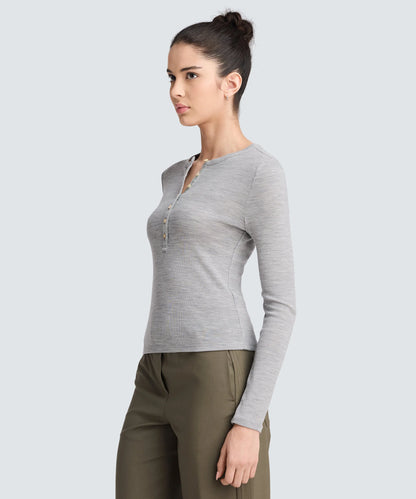 Women's Merino Rib Henley