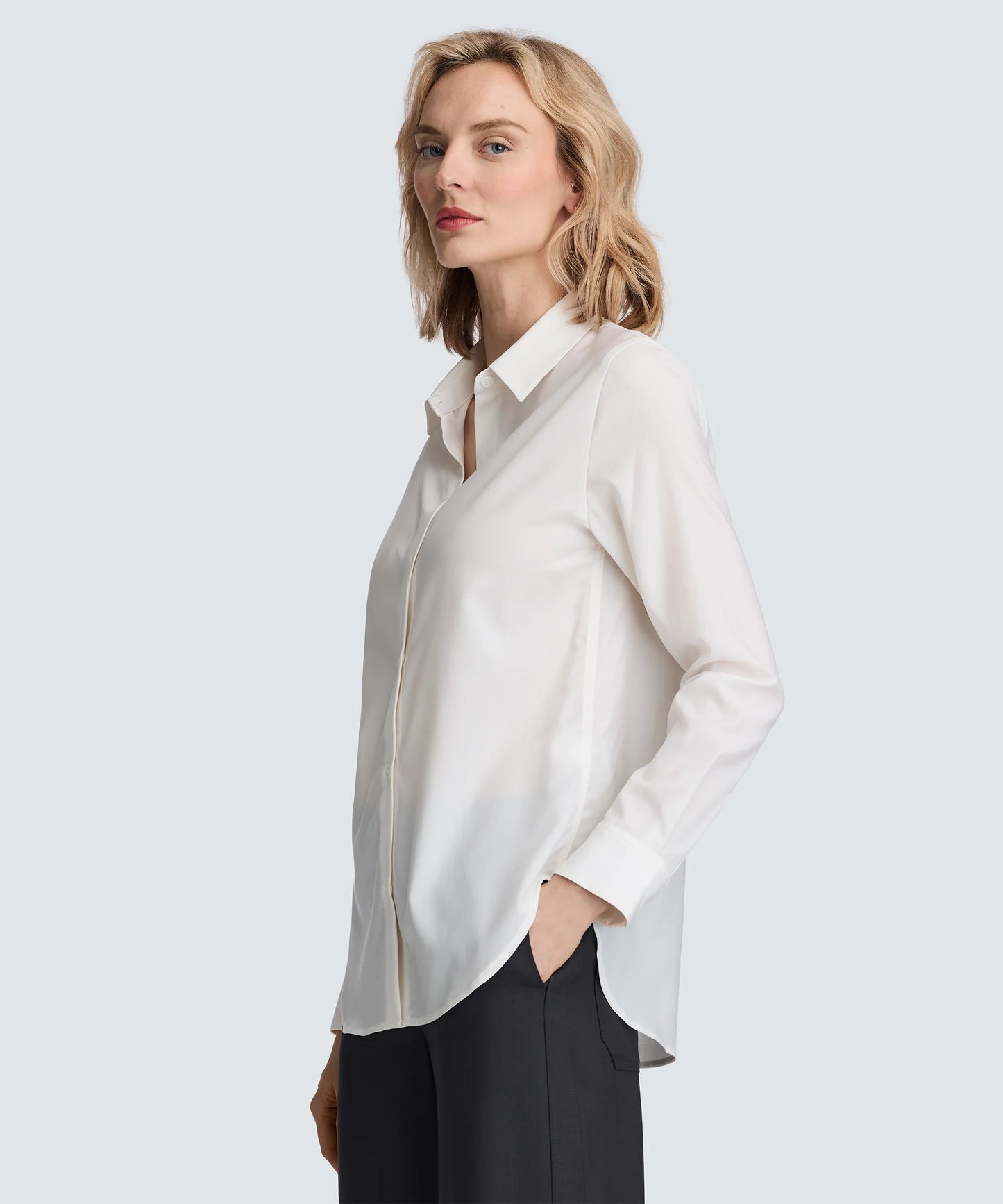 Women's Merino Poplin Button-Up