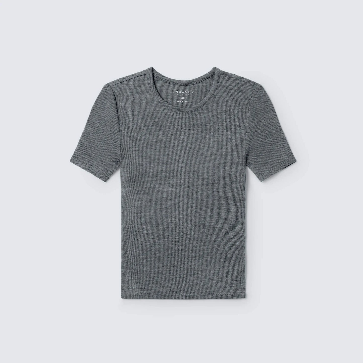 Women's Rib Fitted Crew Neck T-Shirt
