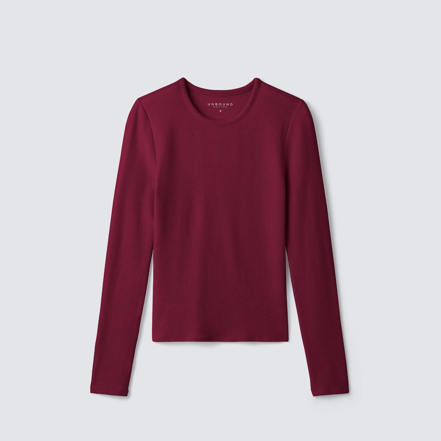 Women's Rib Fitted Long Sleeve Crew