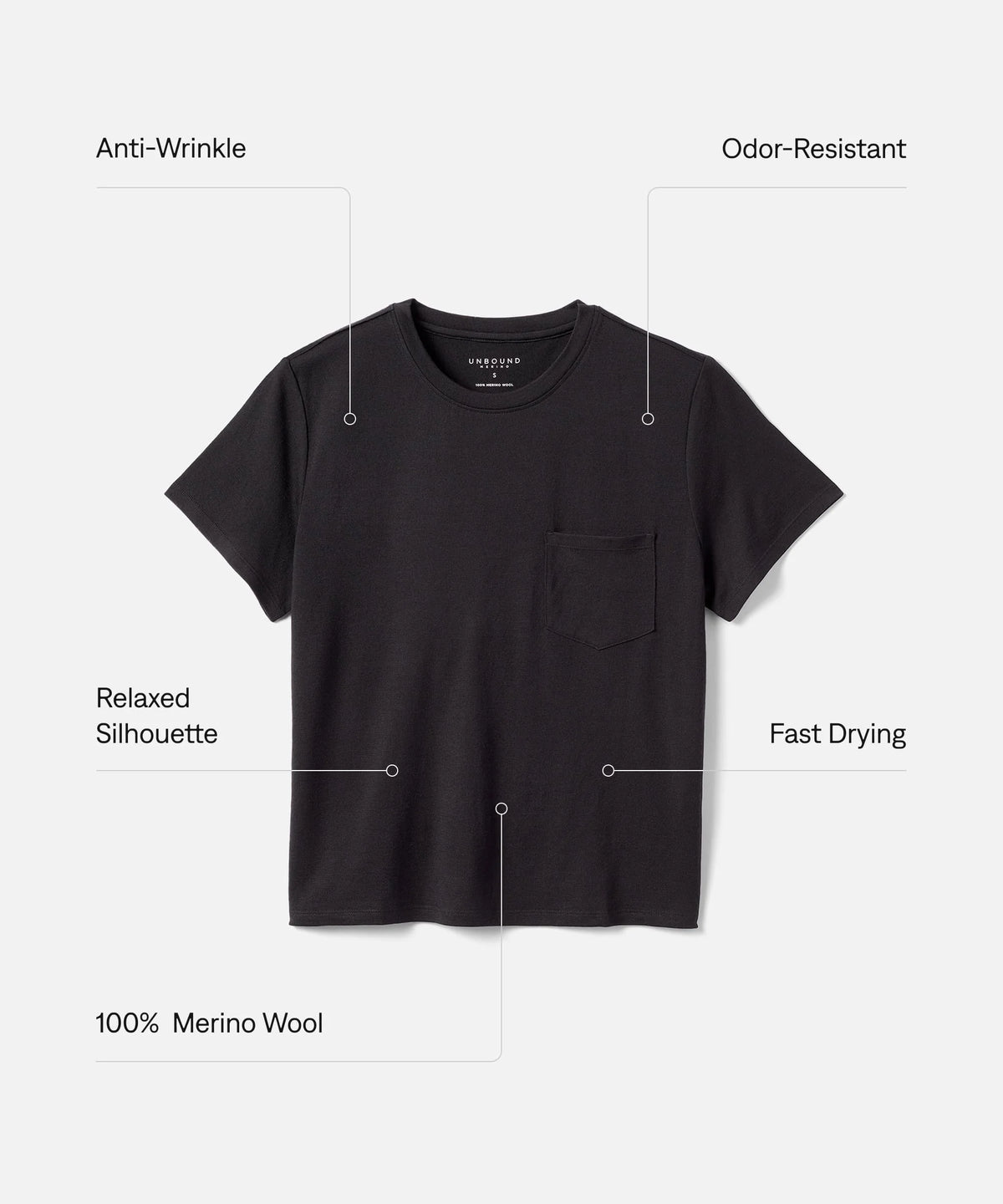 Women's Merino Boxy Pocket Tee