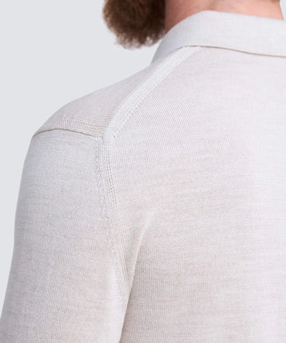Men's Merino Knit Long Sleeve Polo