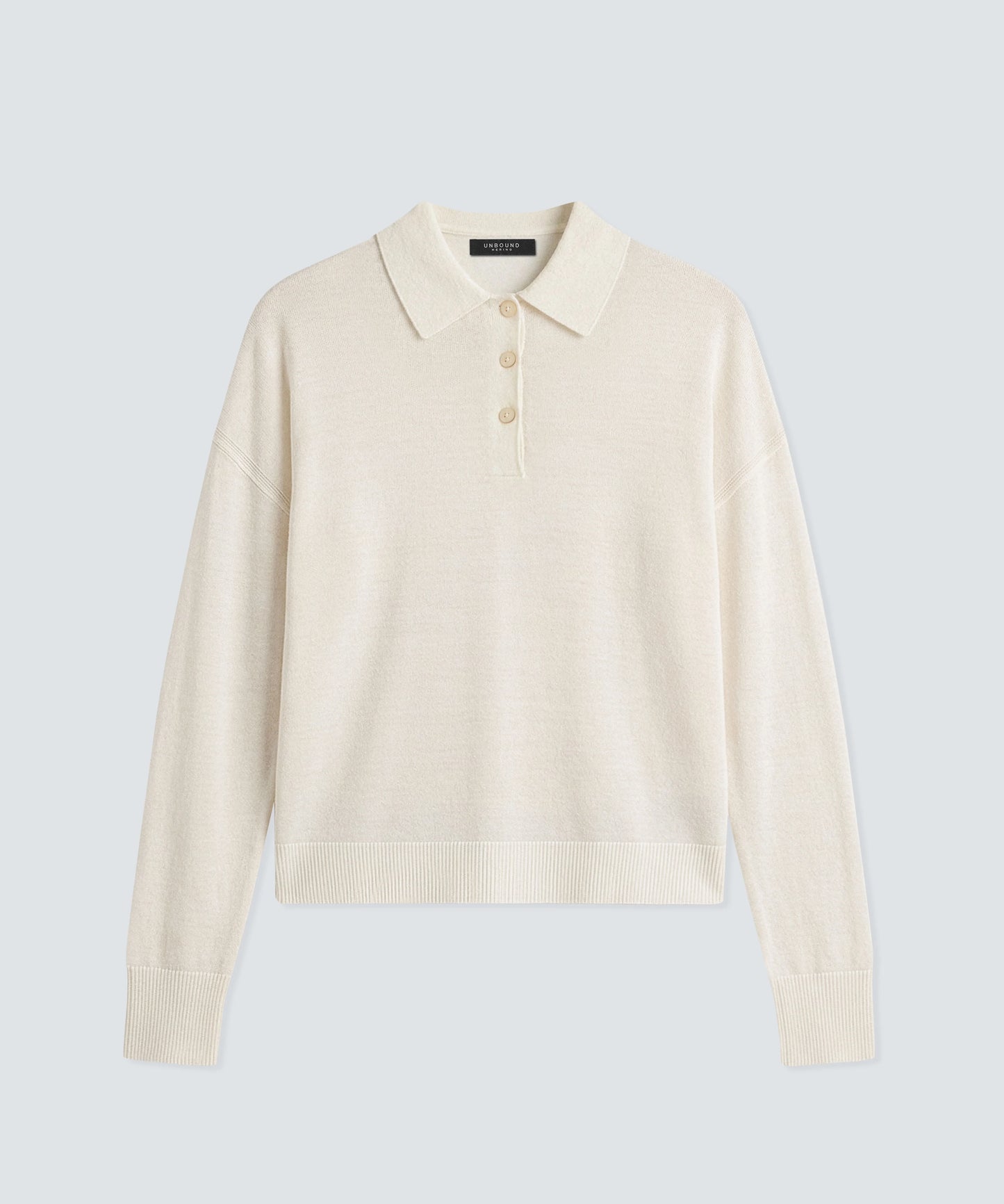 Women's Long Sleeve Fine Knit Polo