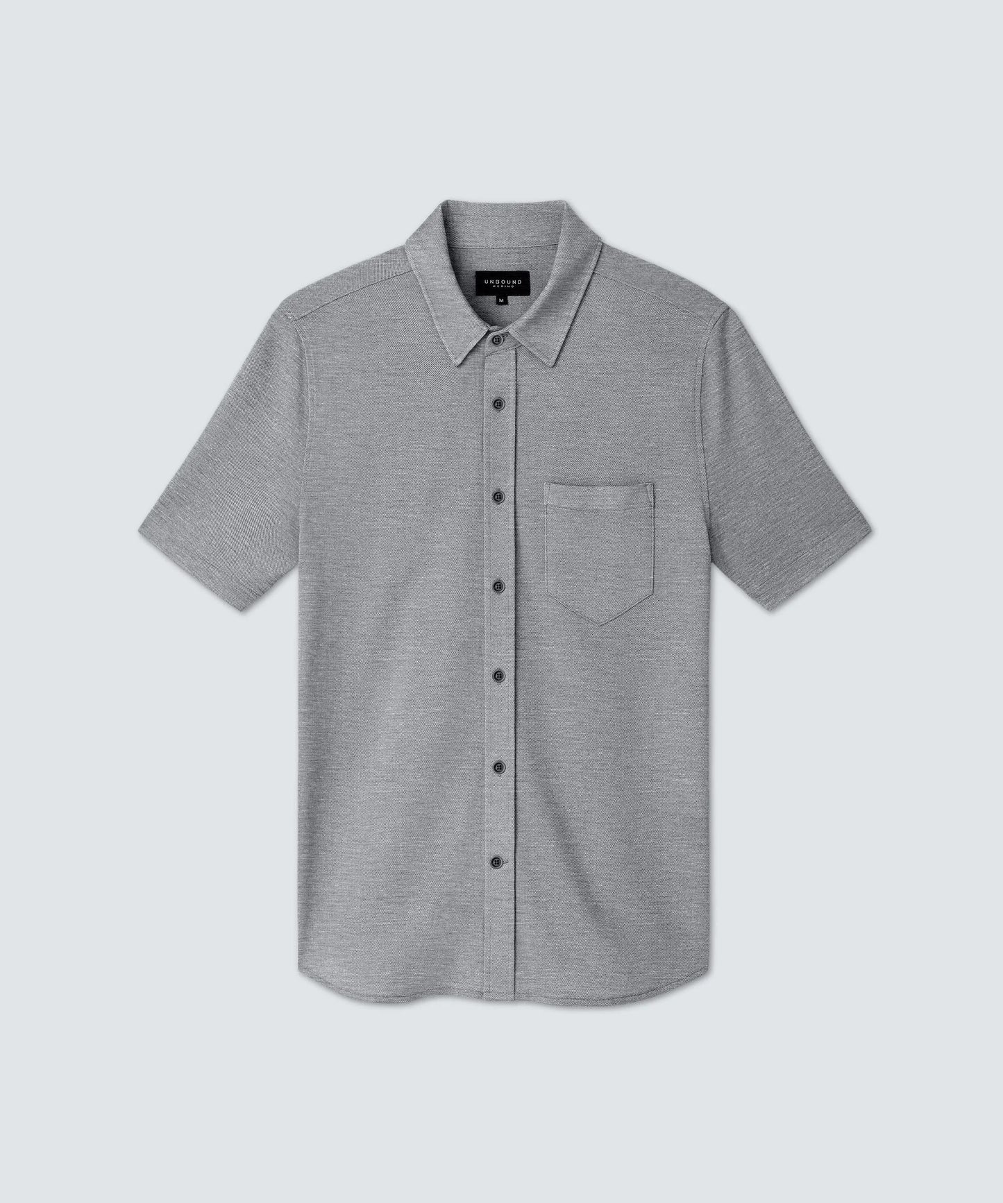 Men's Relaxed Short Sleeve Merino Button-Up