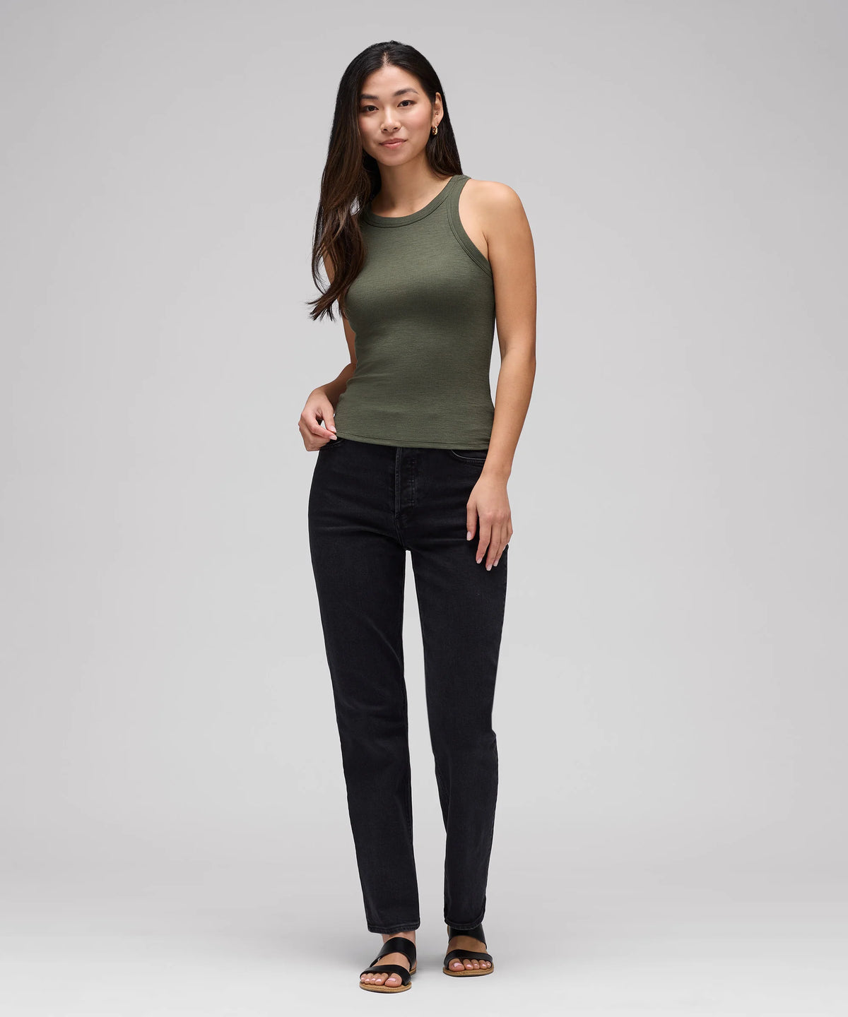 Women's Merino Rib Racer Tank
