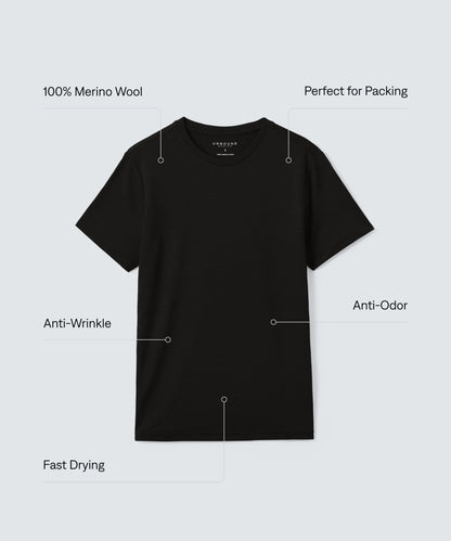 Men's Tall Merino Crew Neck T-Shirt