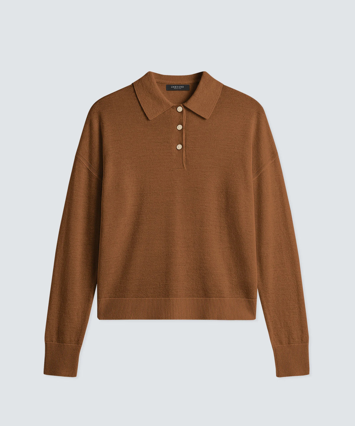 Women's Long Sleeve Fine Knit Polo