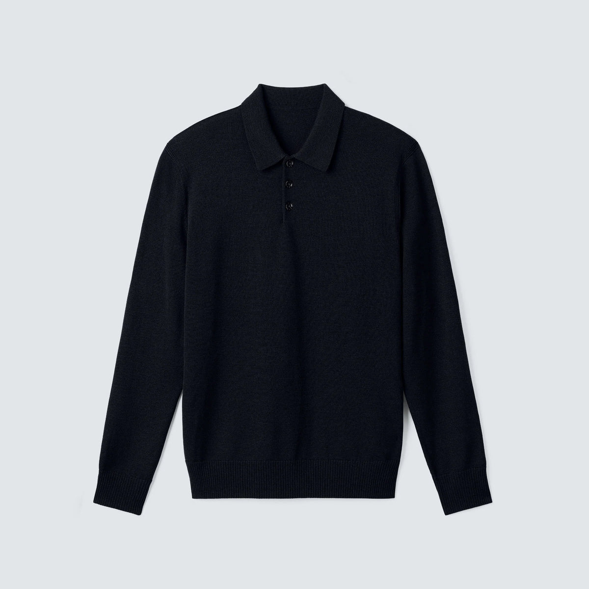 Men's Merino Knit Long Sleeve Polo