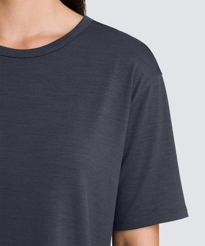 Women's Relaxed Merino Crew Neck T-Shirt