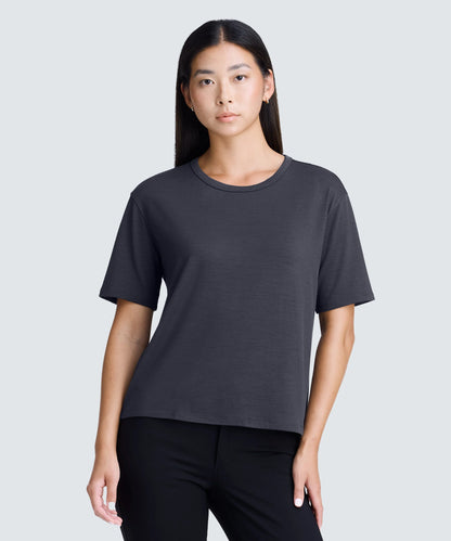 Women's Relaxed Merino Crew Neck T-Shirt