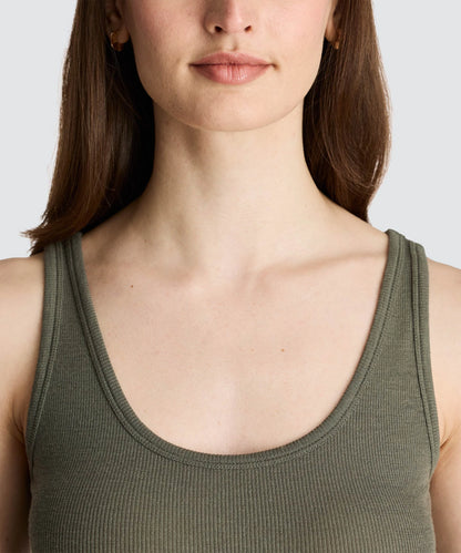 Women's Merino Rib Scoop Neck Tank