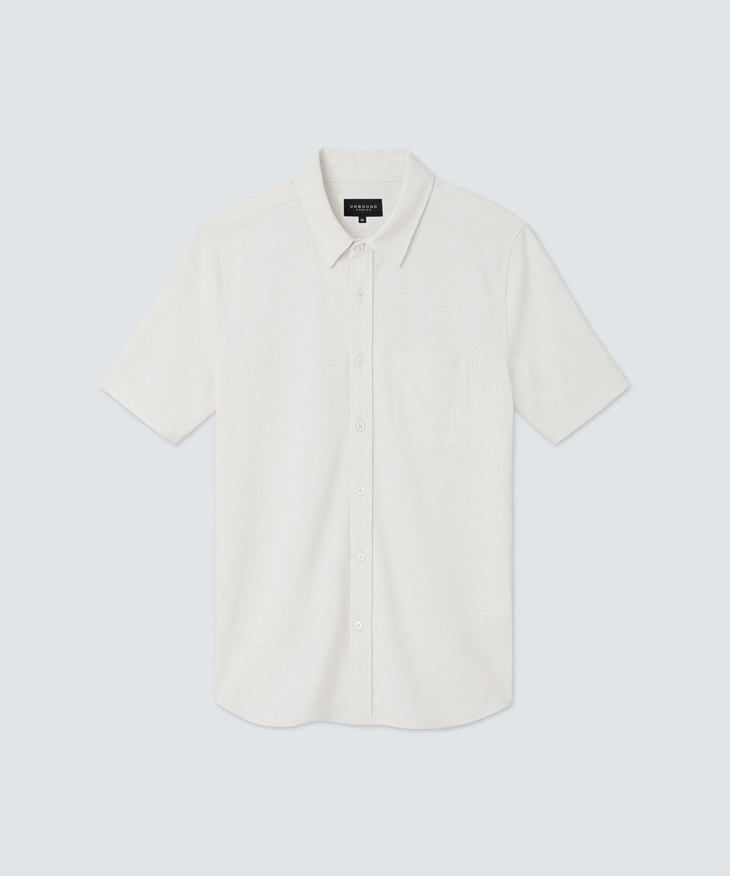 Men's Relaxed Short Sleeve Merino Button-Up